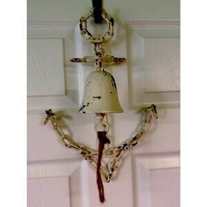 Rustic Nautical‎ Anchor W/ Working Bell Metal 15.25 x 10” Boat Ship Costal Decor